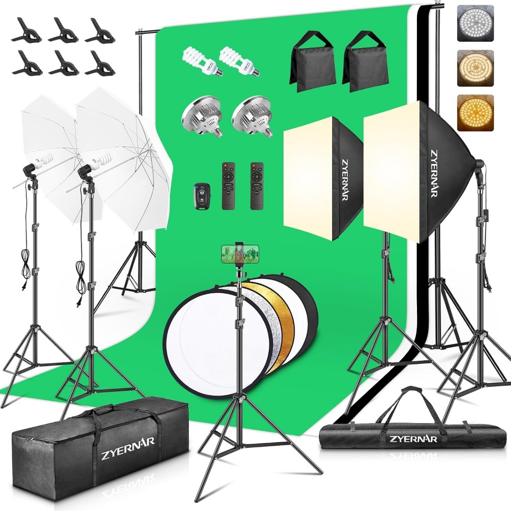 Photography Lighting Brands - Photography Lighting Kit with Backdrops and