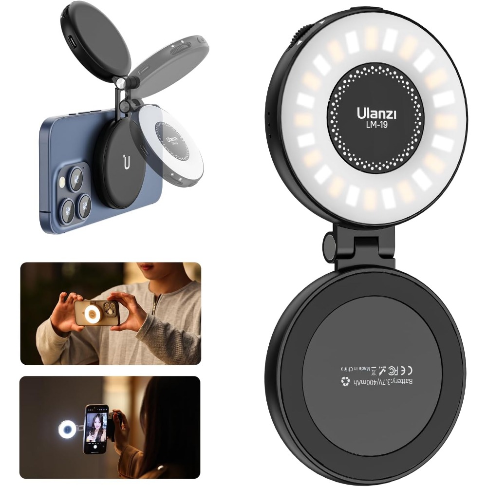 Photography Lighting Brands - Magnetic LED Selfie Light, Phone Ring