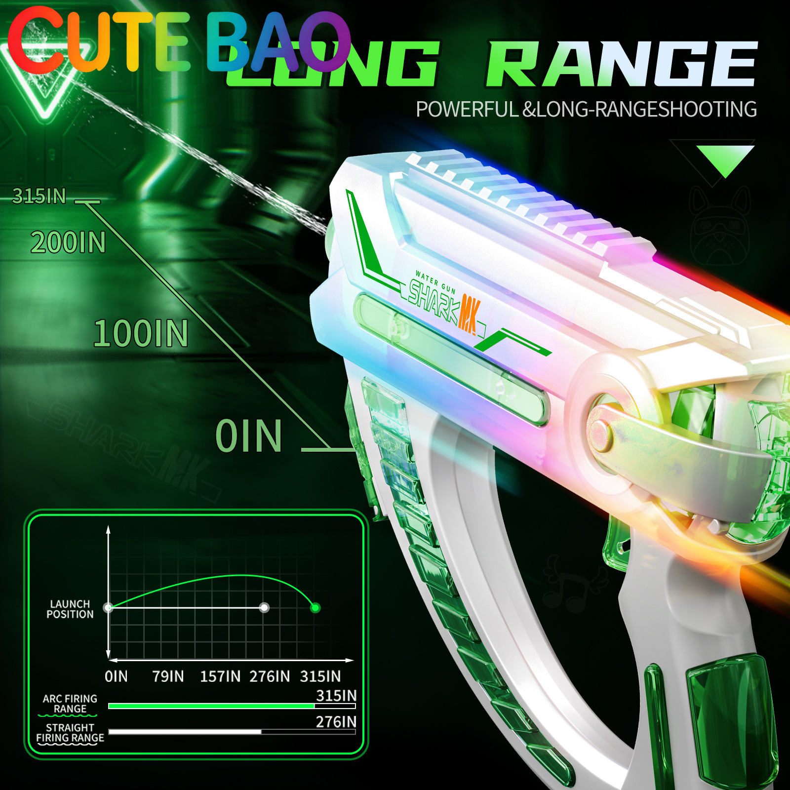 Electric Water Gun Colorful Li - Photography Lighting Color avis et prix