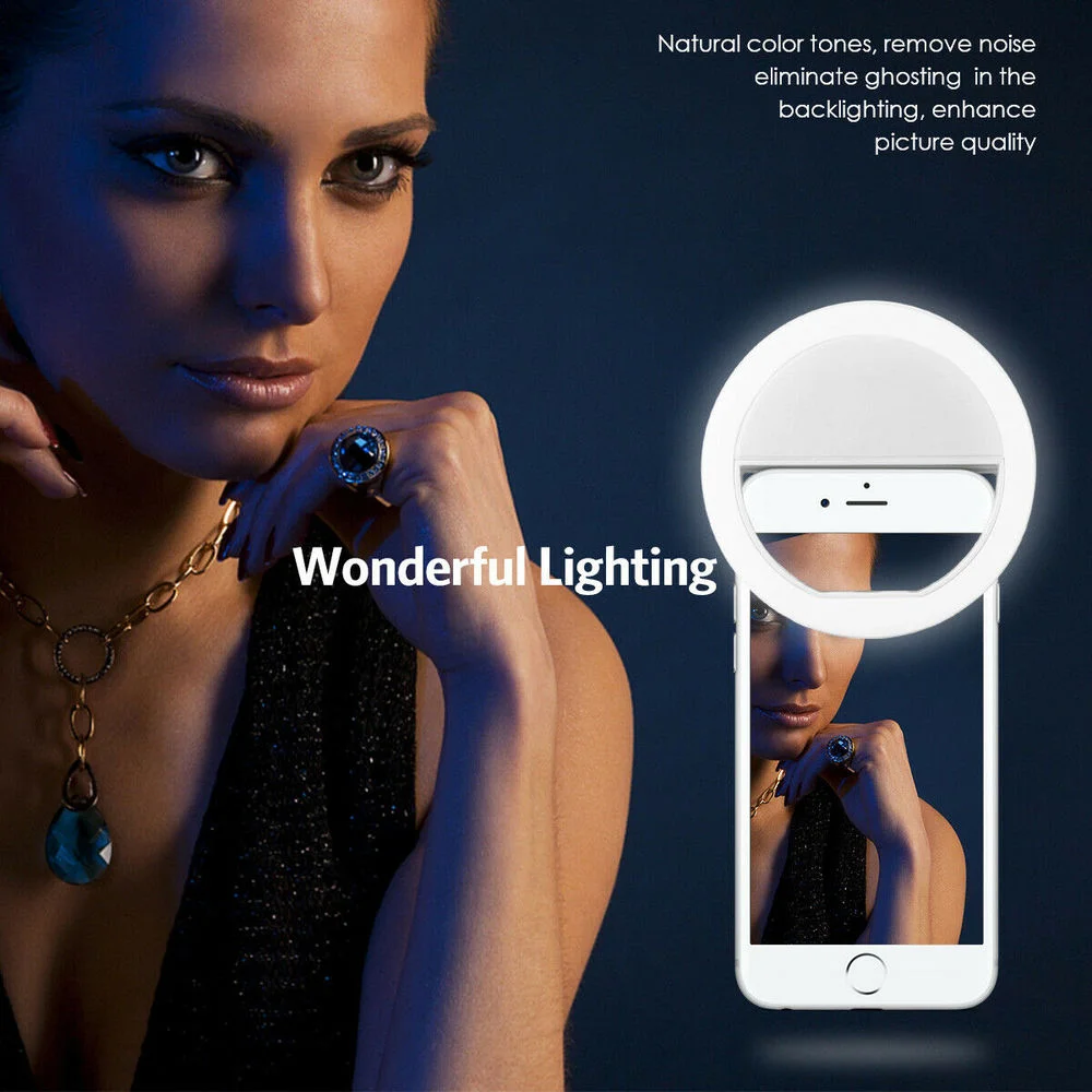 Rechargeable Clip On Selfie Ri - Photography Lighting Professional avis et prix