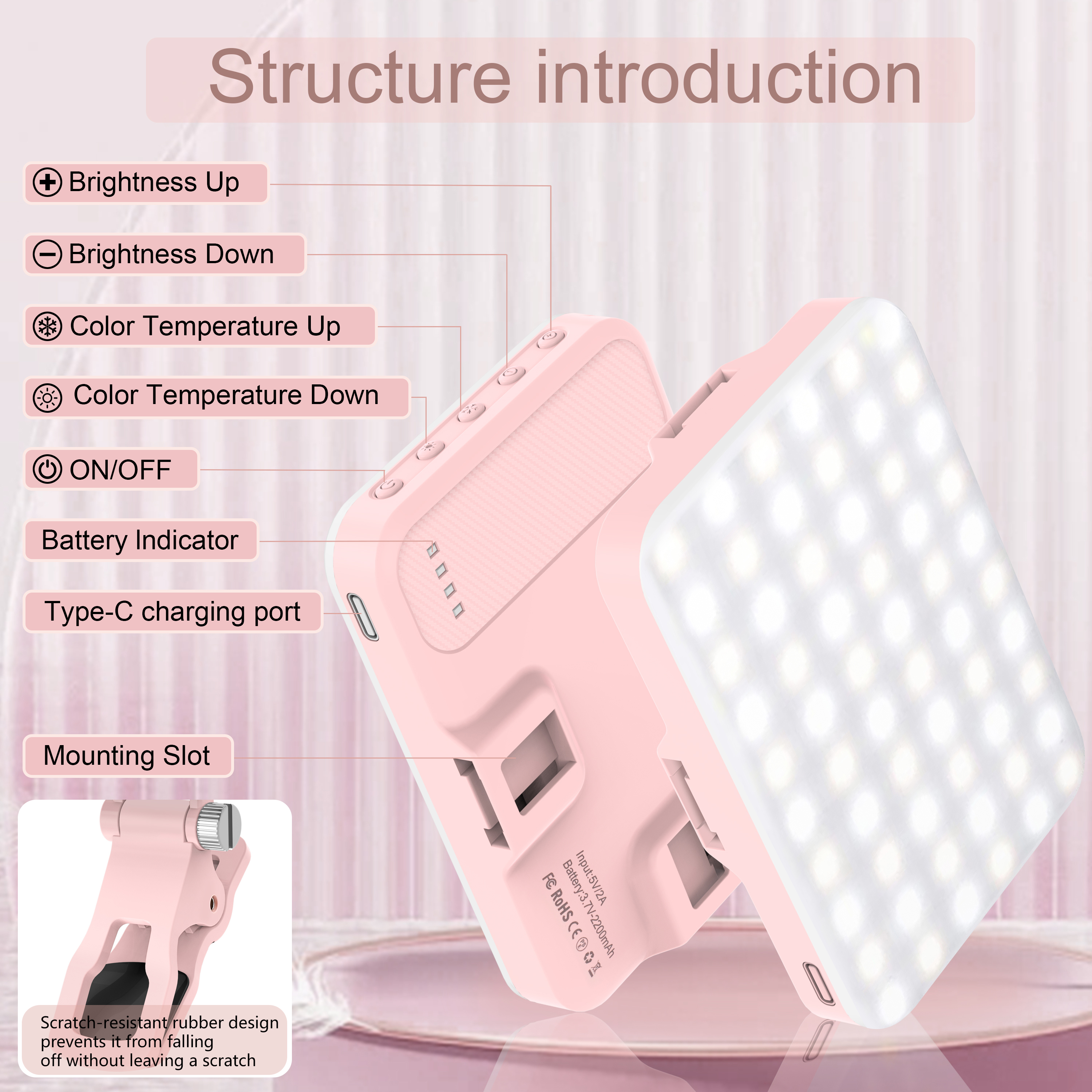 LED Selfie Light 60 High Power - Photography Lighting Professional avis et prix