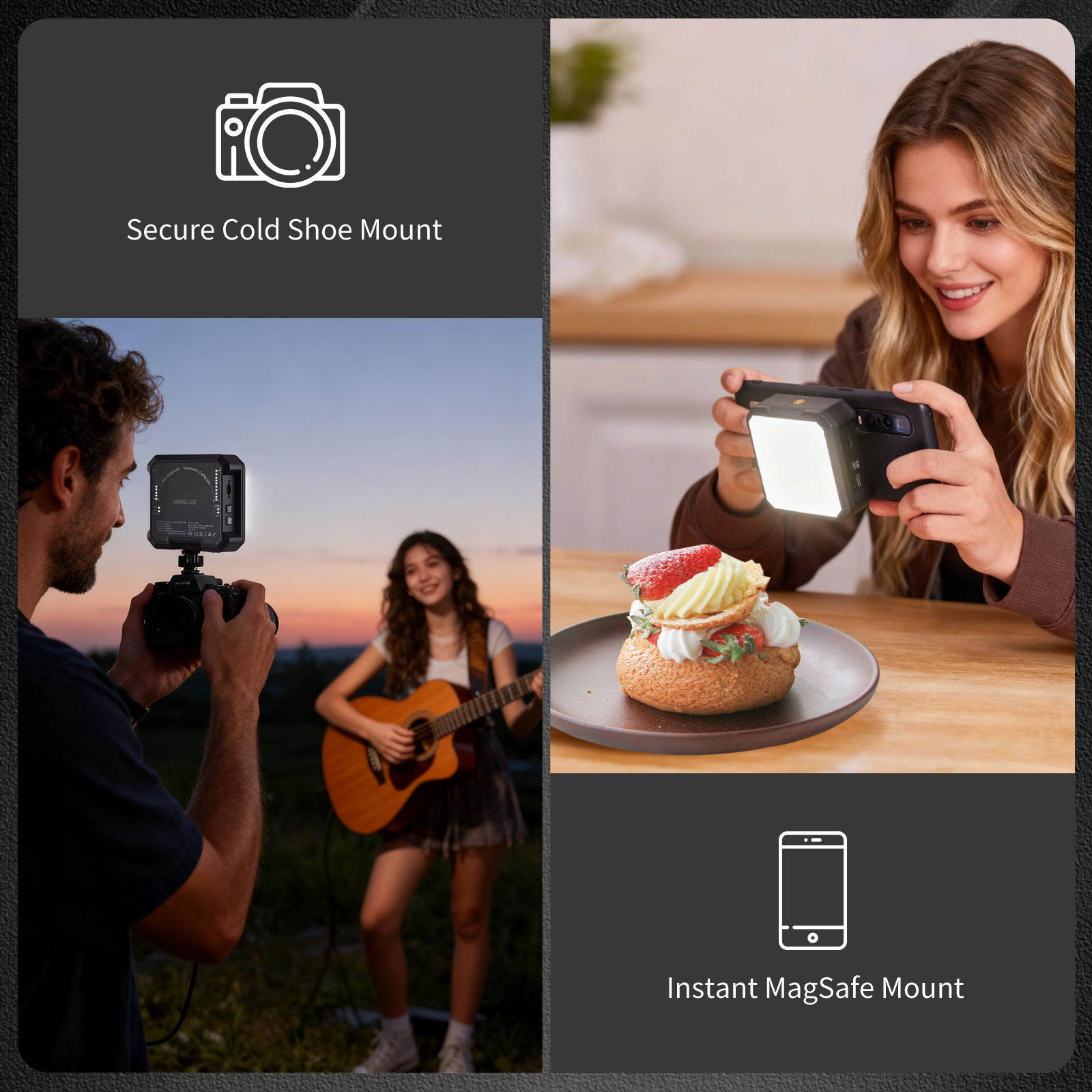 ISHEJS LM01: Compact Magnetic  - Photography Lighting Color avis et prix