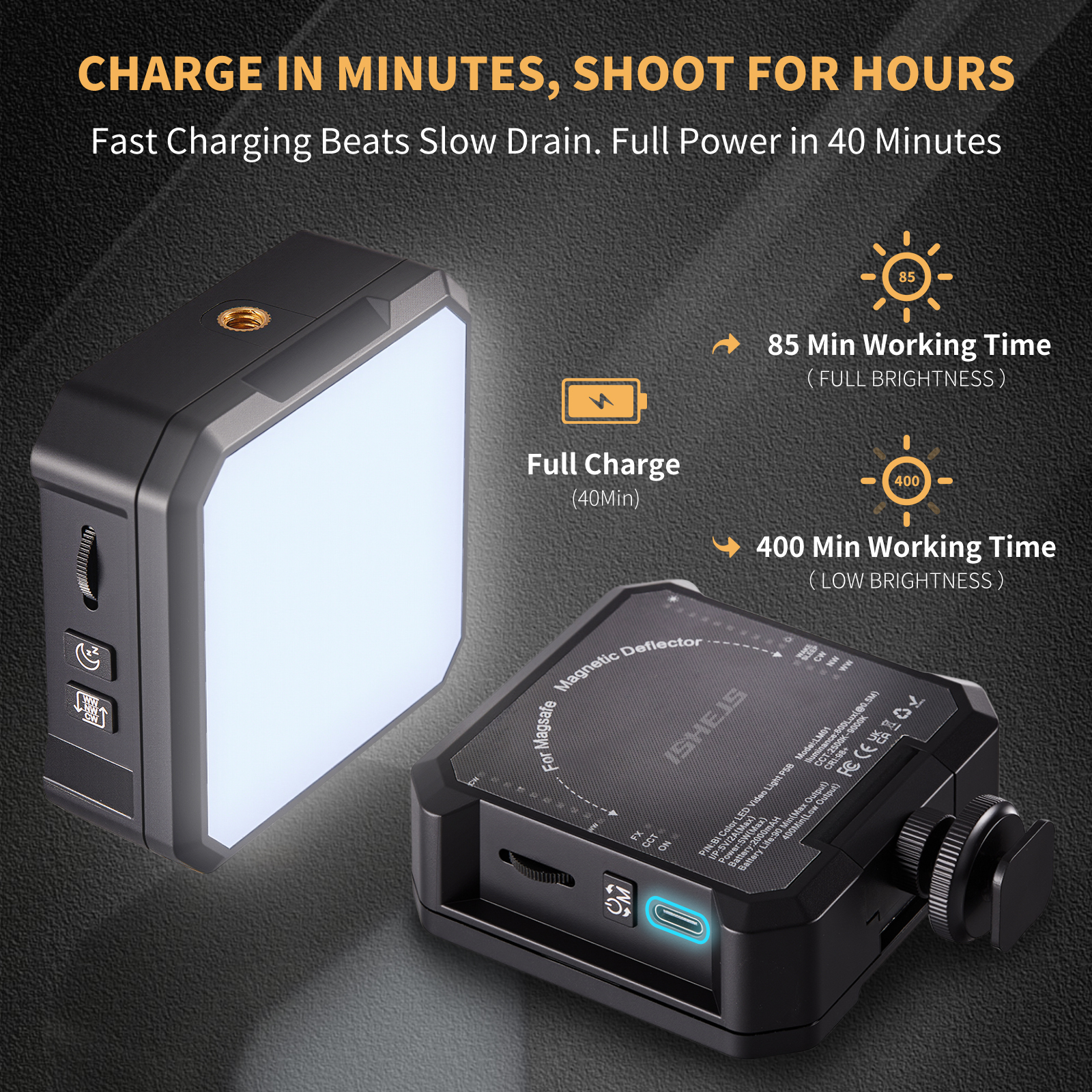 ISHEJS LM01: Compact Magnetic  - Photography Lighting Color avis et prix