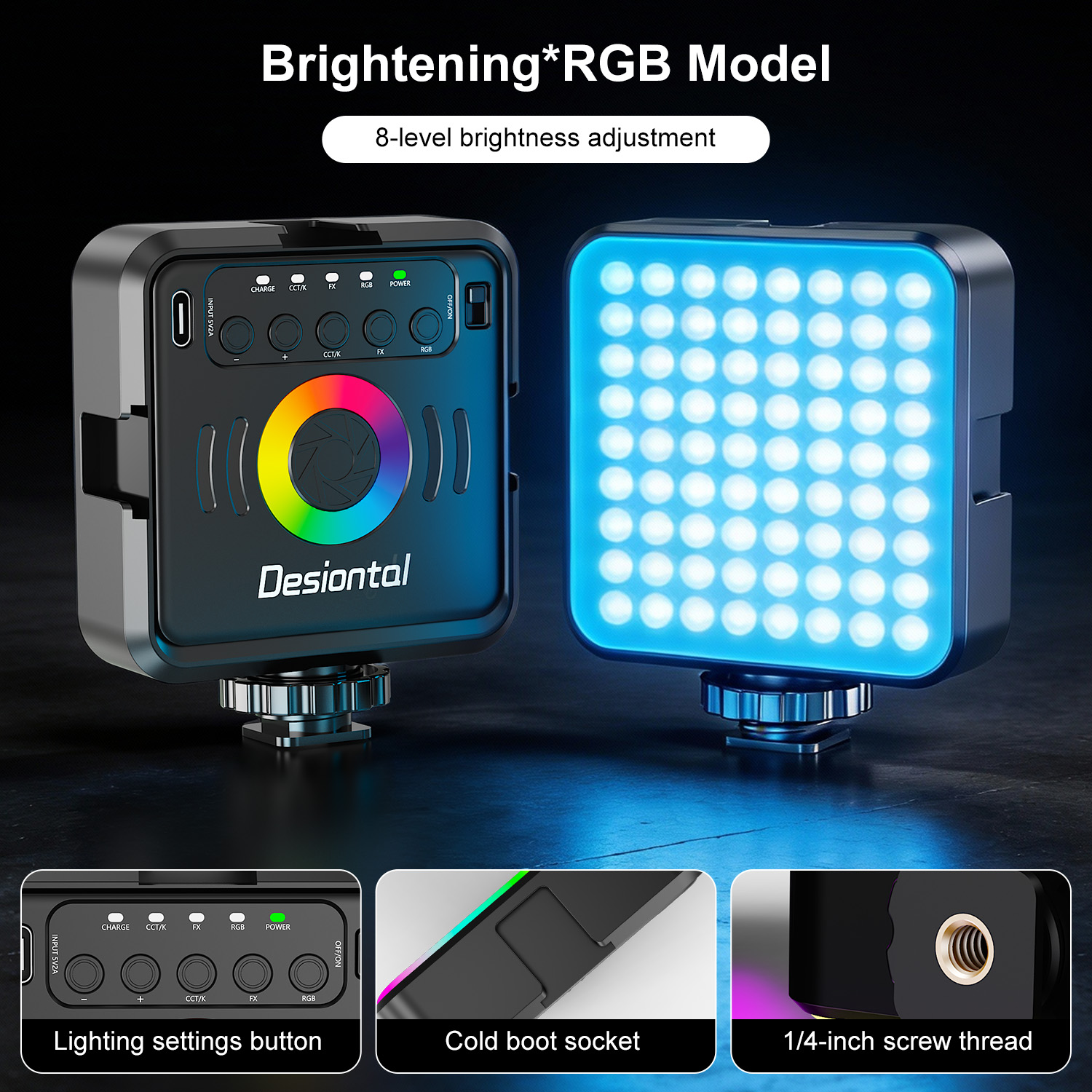 Desiontal X2 Portable RGB Phot - Photography Lighting Type avis et prix