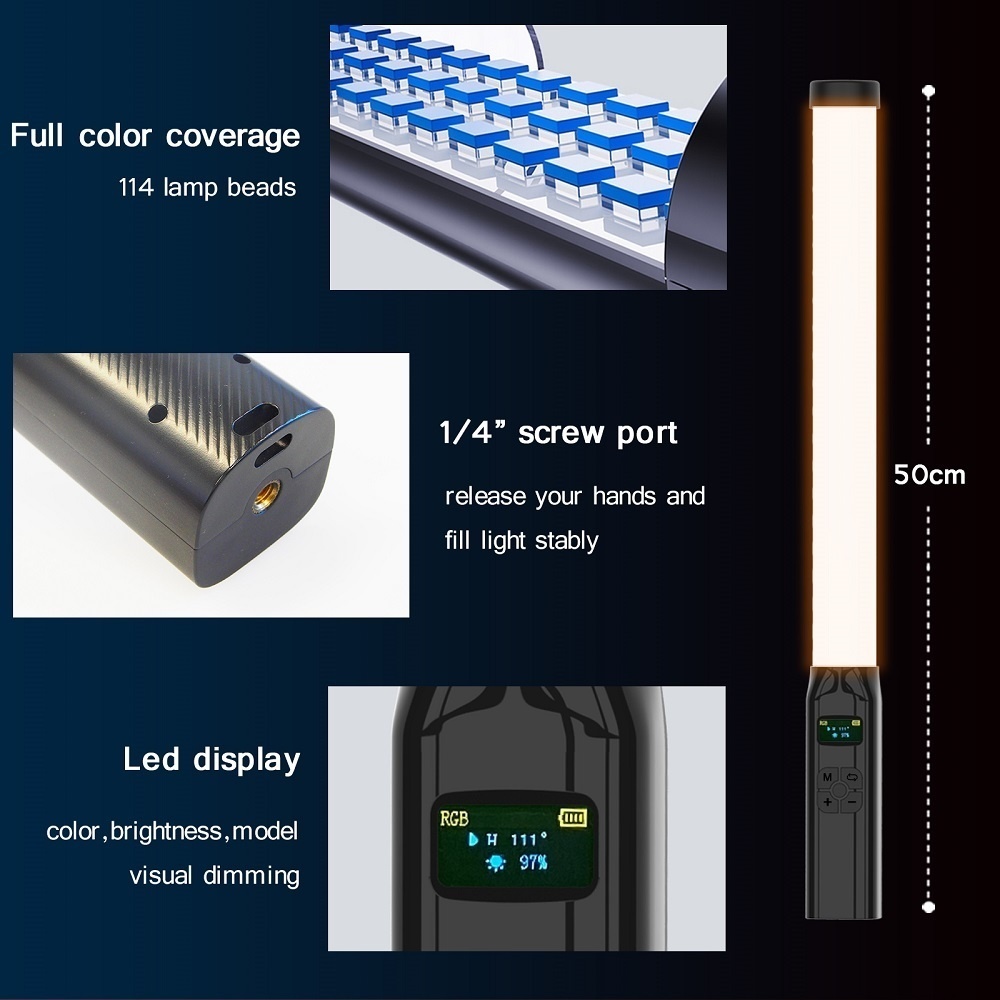 50CM RGB Stick Light Wand Ligh - Photography Lighting Type avis et prix