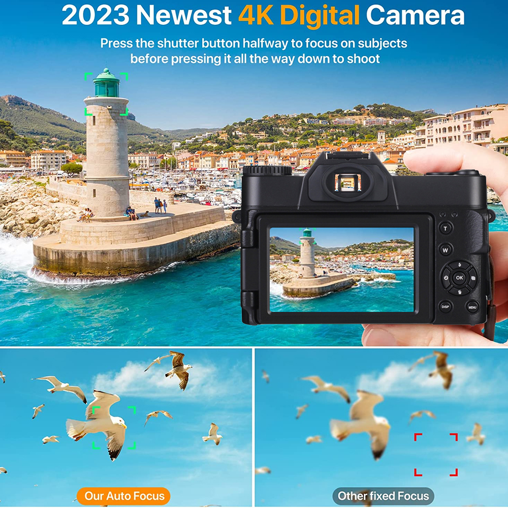 4K HD Video Camera 48MP DSLR D - Photography Using Lighting avis et prix