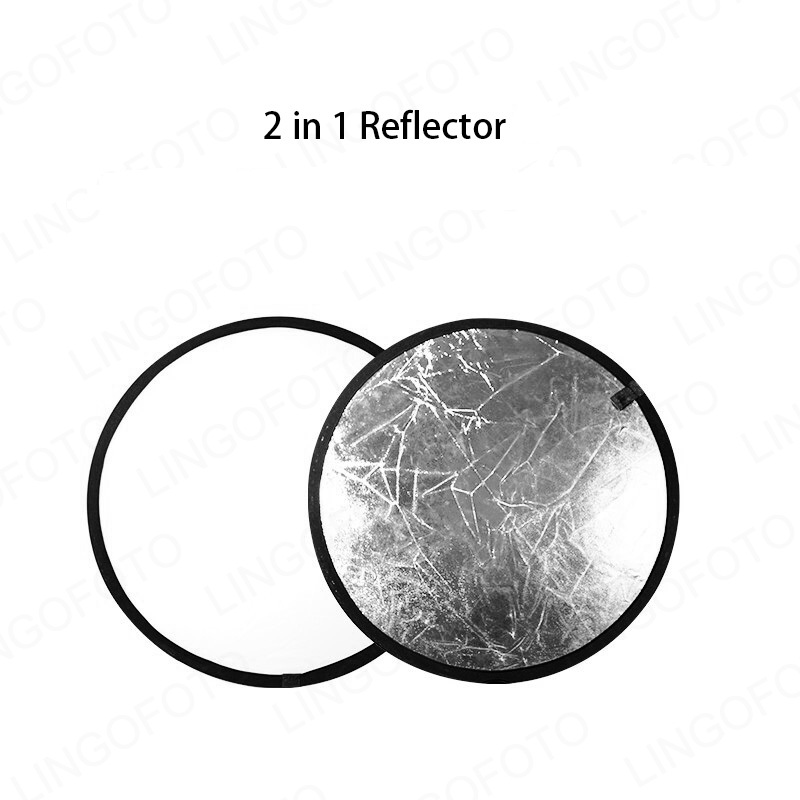 2 in 1 , 40cm Collapsible Roun - Reflector Disc Silver avis et prix
