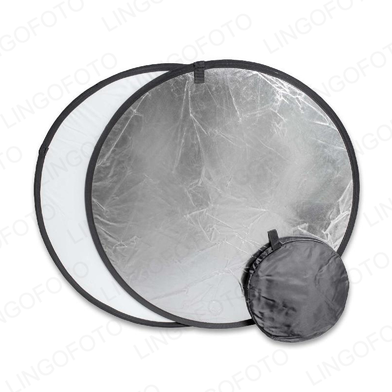 2 in 1 , 40cm Collapsible Roun - Reflector Disc Silver avis et prix