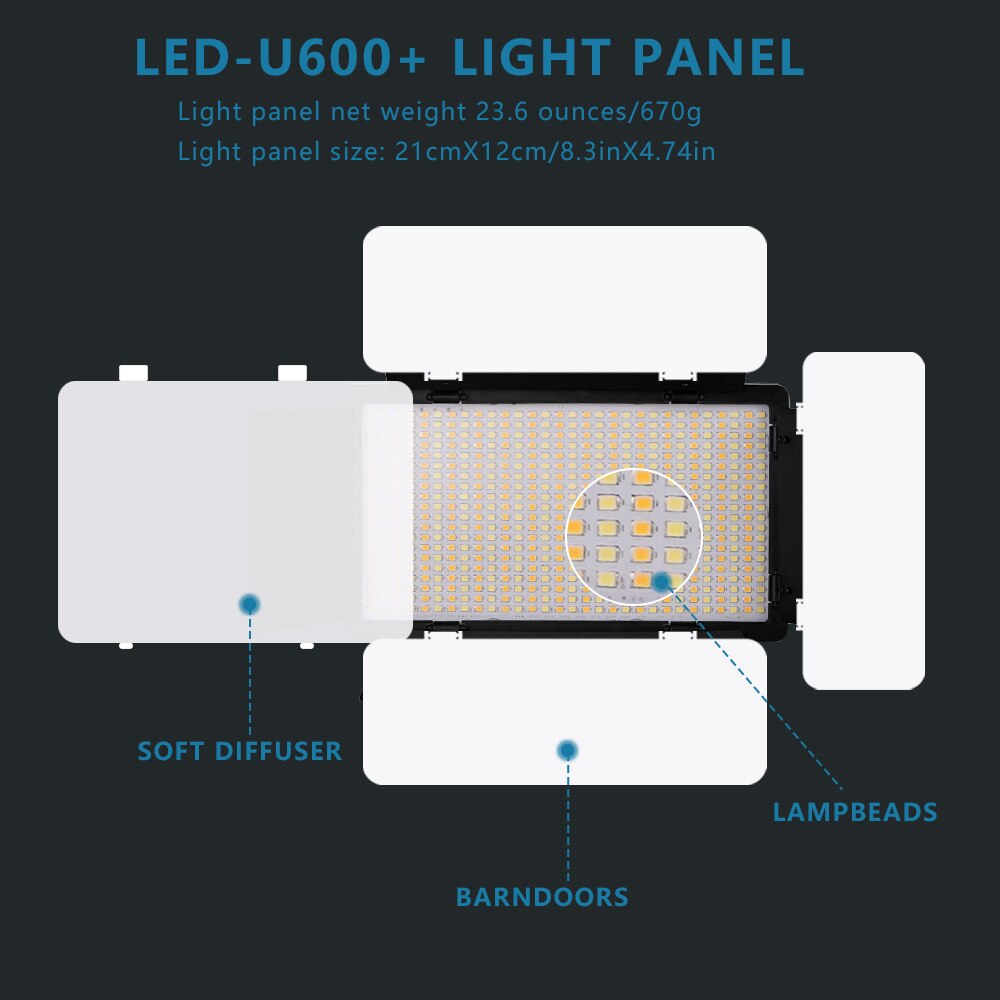 Nagnahz U800+ LED Video Light  - Photography Lighting Uk avis et prix
