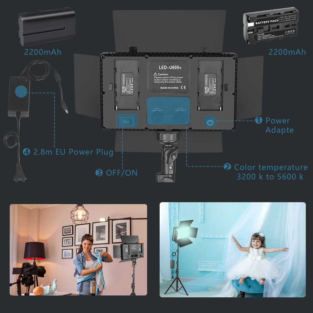 Nagnahz U800+ LED Video Light  - Photography Lighting Uk avis et prix