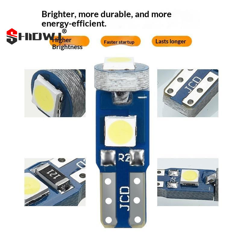 10Pcs T5 Led Bulb Canbus W3W 7 - Interior Photography Lighting avis et prix