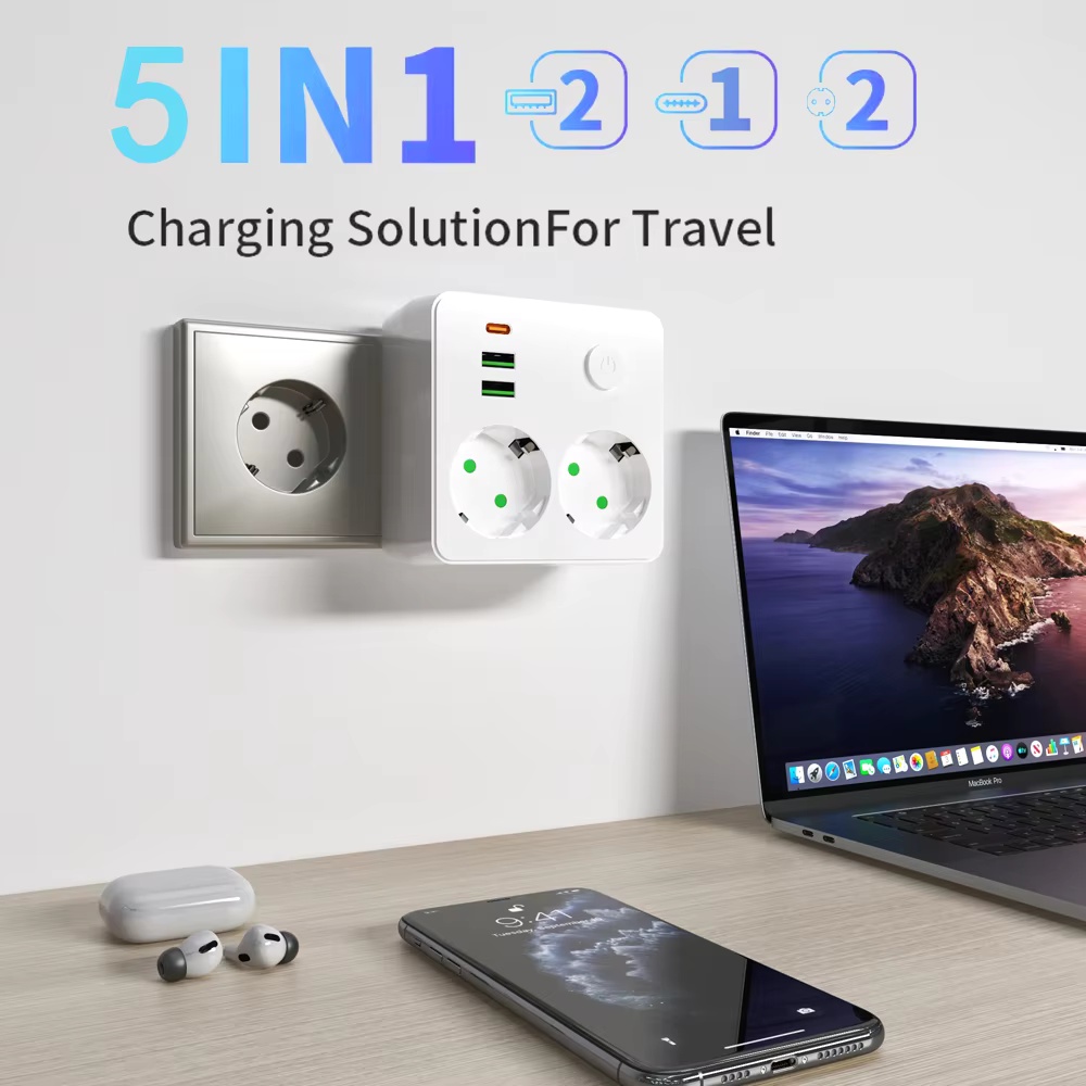 EU Plug Outlet 2 Sockets Multi - Photography Lighting Uk avis et prix