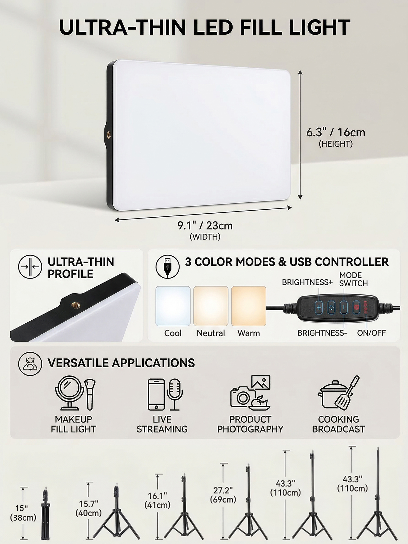 Live Streaming Ring Light Set: - Photography Lighting Color avis et prix